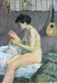 Estudio de un desnudo Suzanne cosiendo el impresionismo de Paul Gauguin